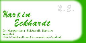 martin eckhardt business card